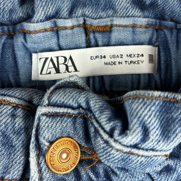 Zara Paperbag High Waisted Jeans - Picture 3 of 7
